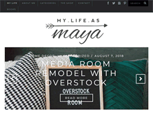 Tablet Screenshot of mylifeasmaya.com